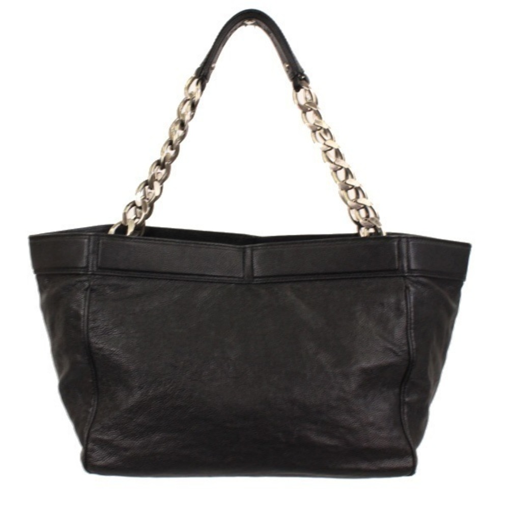 Chanel Chain Shoulder Bag Black Caviar Skin Cocomark